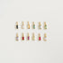 Mini Baguette Garnet Pendant Charm in Yellow Gold